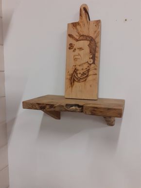 Houten wandplank klein
